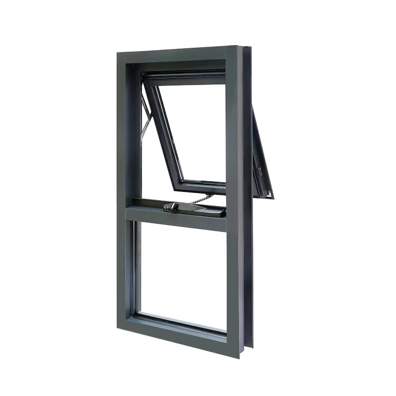 โมเดิร์น กันอากาศ ด้านหน้าต่าง Awning โรงแรมอุปกรณ์ประกอบความร้อน อะลูมิเนียม Windows สําหรับระเบียง 7