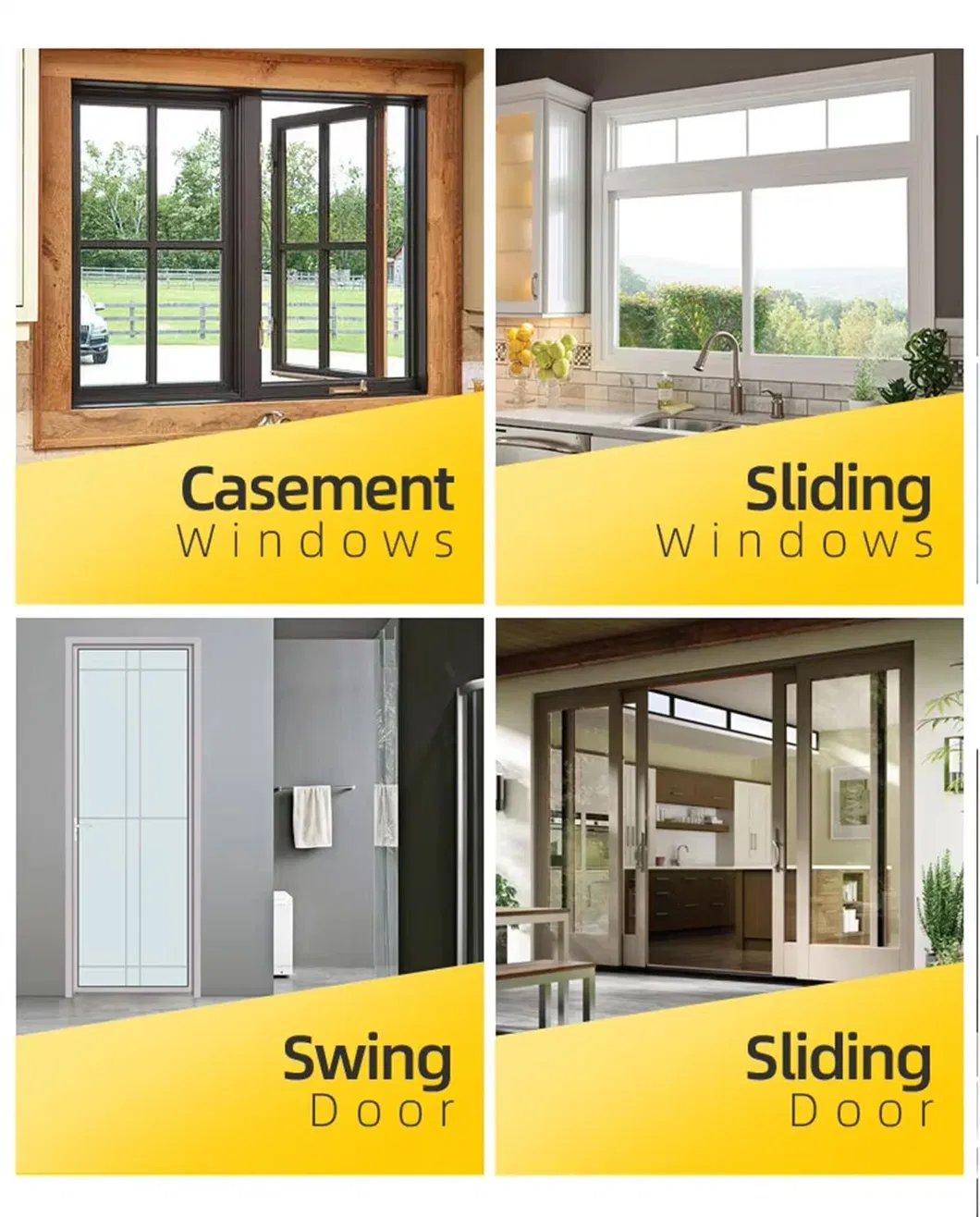 โมเดิร์น กันอากาศ ด้านหน้าต่าง Awning โรงแรมอุปกรณ์ประกอบความร้อน อะลูมิเนียม Windows สําหรับระเบียง 8