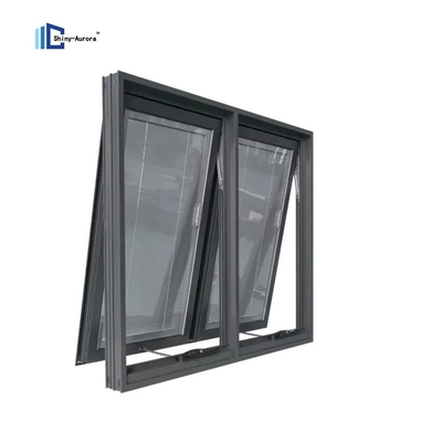 หน้าต่างเปิดตั้งกันพายุ อลูมิเนียมเชือก Winder Window