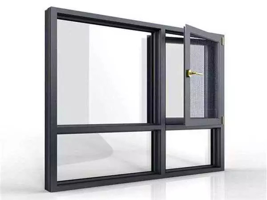 อาคารสํานักงาน อะลูมิเนียม Casement Window Customized อลูมิเนียม Hinged Window เสียงกันเสียง