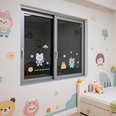 SA-150 หน้าต่างเลื่อนอลูมิเนียมสีขาว